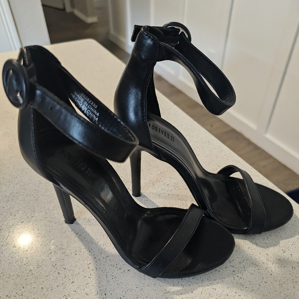 Black Strappy Heels Forever 21